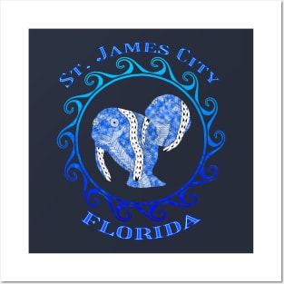 St. James City Florida Vacation Tribal Manatees Posters and Art